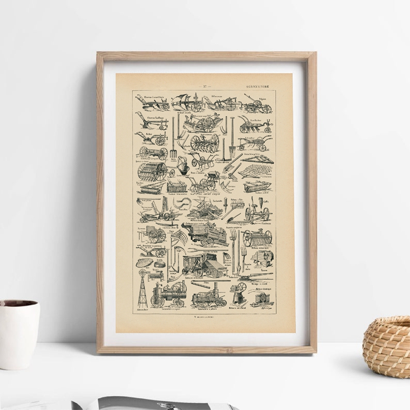 Farming Equipment Agricultural - Agriculture Farming Poster ulasan dan harga