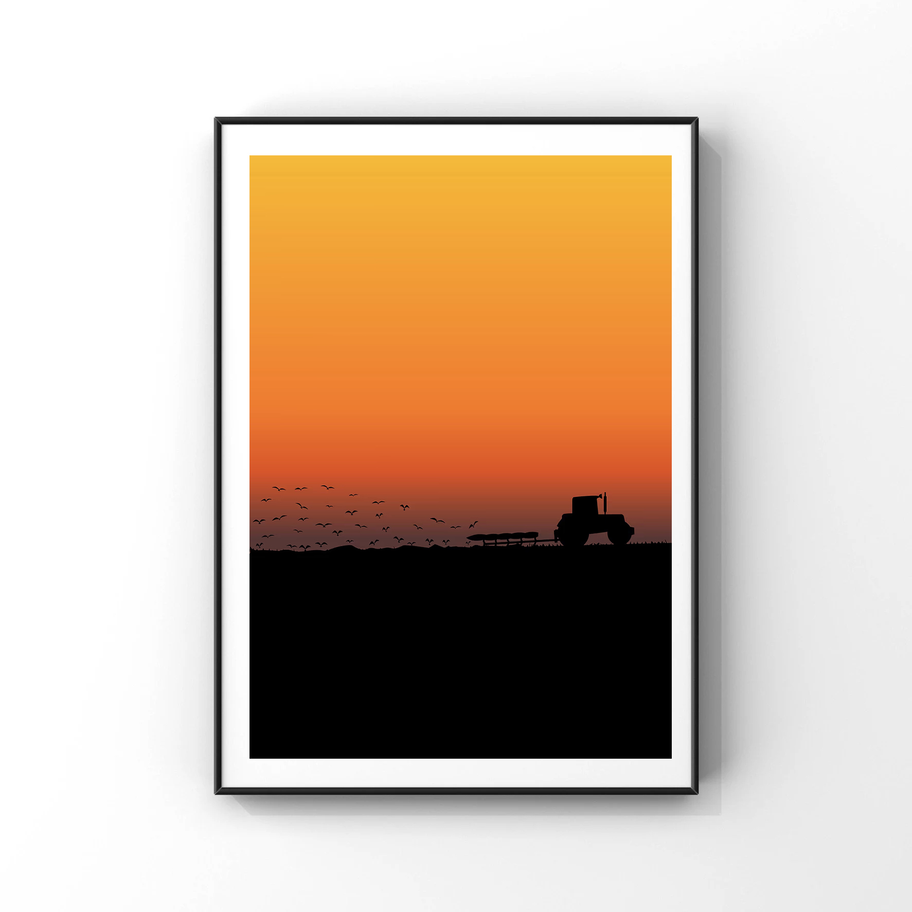 Abstract Art Tractor Working i - Agriculture Farming Poster ulasan dan harga
