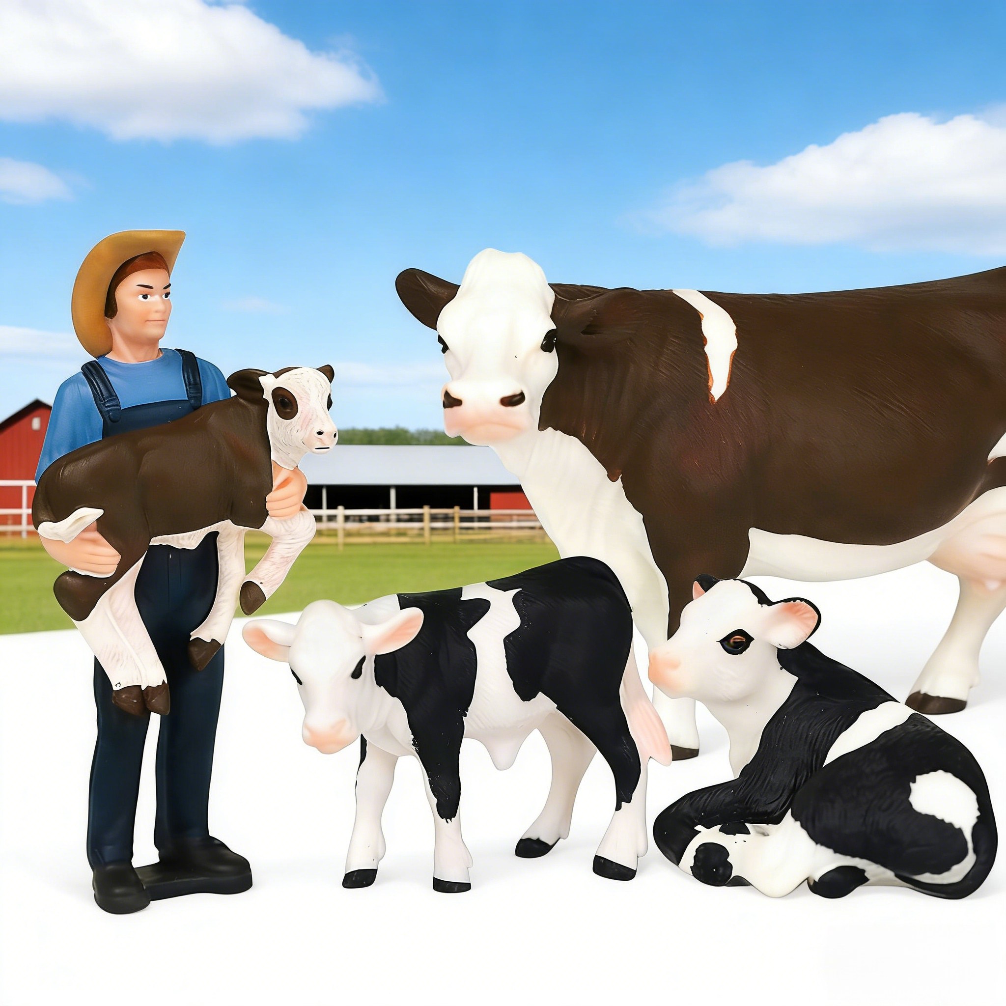 Farm Farmer And Cow Model Set  - Farming Agriculture Stocks ulasan dan harga
